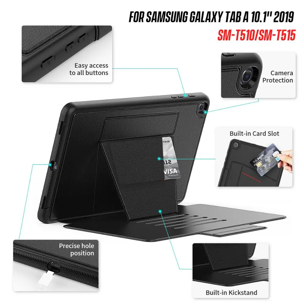 Smart Cover Usnja Flip Case Za Samsung Galaxy Tab 10 1 2019 SM T510 T515 Primeru