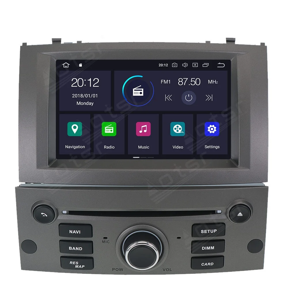 Za Peugeot 407 2004-2010 Android 10.0 4+64GB Avto Radio Carplay Zaslon na Dotik Autoradio DSP DVD Predvajalnik, GPS Navigacija