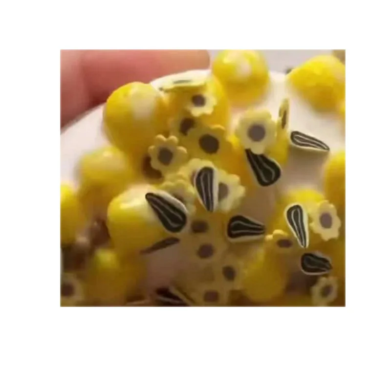 100 g Mini Sončnična Semena Polimerne Gline Krpice za Obrt, zaradi Česar DIY Nail Art Okras Kristalno Blato Dodajnega Materiala:5 mm