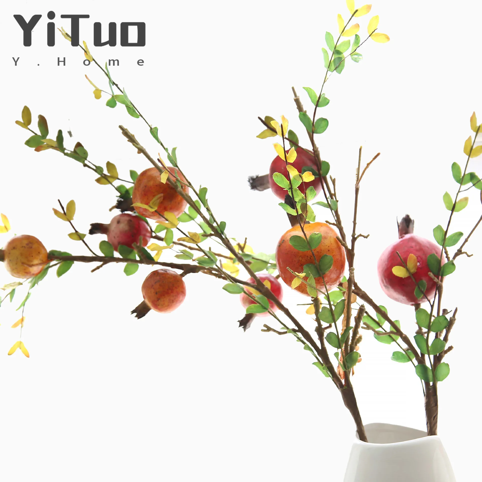 YiTuo Simulacije Granatno Jabolko Sadje, Fižol Veje Berry Umetne Rože Domov Dekoracijo Umetnih FlowerGFT243