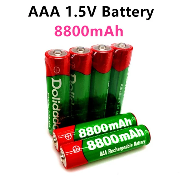 Prvotne 1,5 V AAA polnilne baterije 8800mAh AAA 1,5 V Novi Alkalni bateriji za led luči, igrače, MP3 dolgo življenje