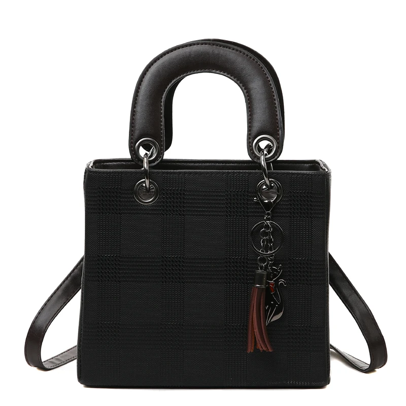 Visoka kakovost Kariran usnje kvadratnih luksuzne blagovne znamke lady, torbice in torbe, torbe za ženske crossbody vrečke luksuzni oblikovalec torbici