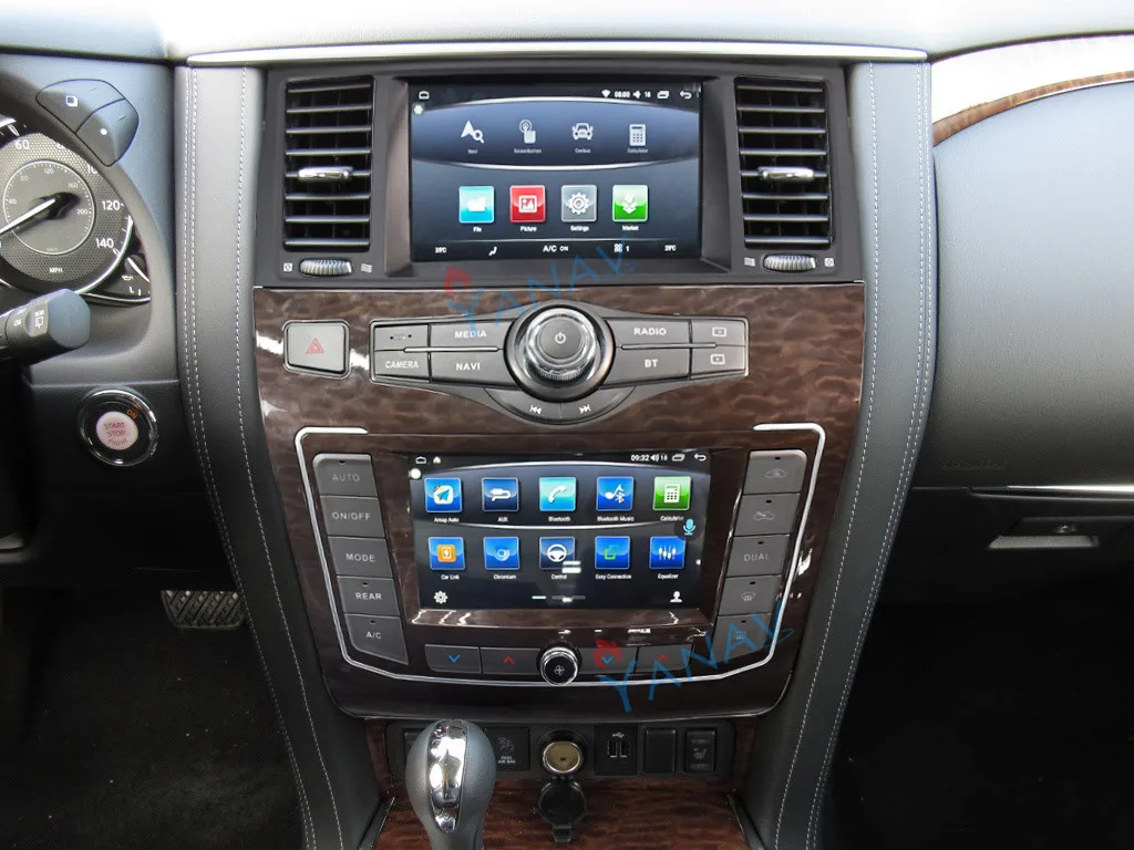 Android Najnovejši Dvojni Zaslon avtoradio Za Nissan Patrol Y62 Za Infiniti QX80 /QX56 2012-2021 Avtomobilski Stereo zvokom v Video Predvajalnik