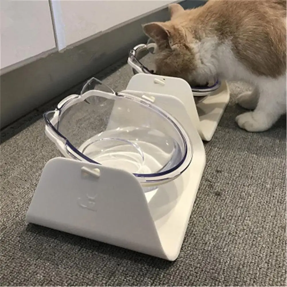 Hišne Mačke Prozorno Posodo z Držalom Anti-slip Mačke Jed Pet Napajalnega Voda Skledo, kot Nalašč Za Mačke In Majhne Pse Dobave