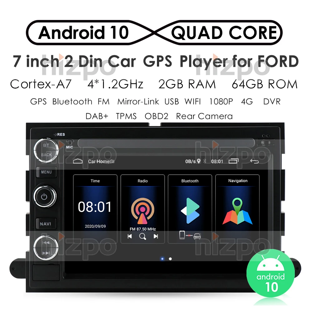 7 Inch Android avtoradio za Ford 500 F150 Explorer Rob Pobeg Šport Fusion Ekspedicijo Mustang Freestyle Stereo GPS Navi Igralec