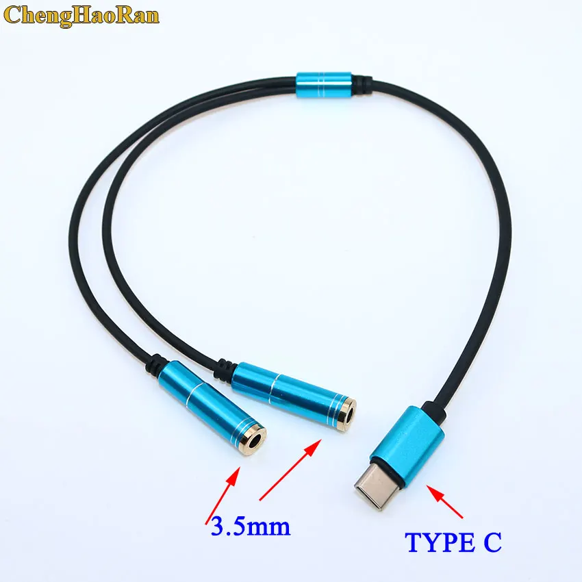 USB 3.1 Tip C Dvojni 3.5 mm Jack Kabel Moški-Ženska Slušalke Avdio Priključek Kabel Za Xiaomi 6 Letv 2 Max2