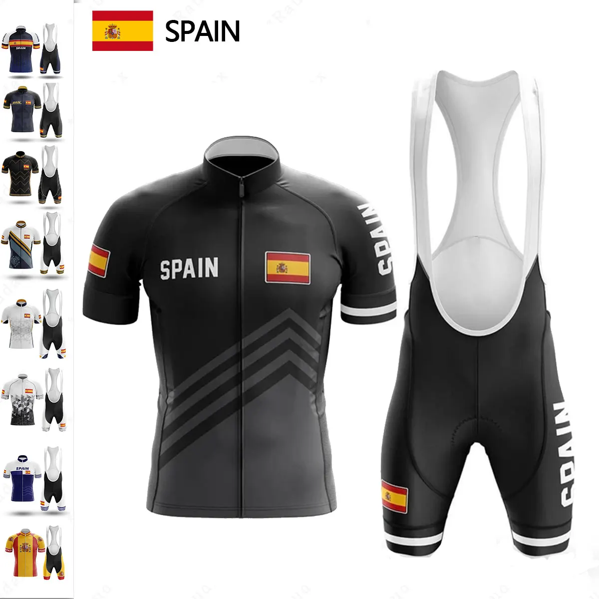 Španija Kolo Enotno 2021 Ekipa Kratek Rokav Maillot Ciclismo moška Kolesarska Oblačila Poletje MTB Kolo Jahanje, Kolesarjenje Jersey Set