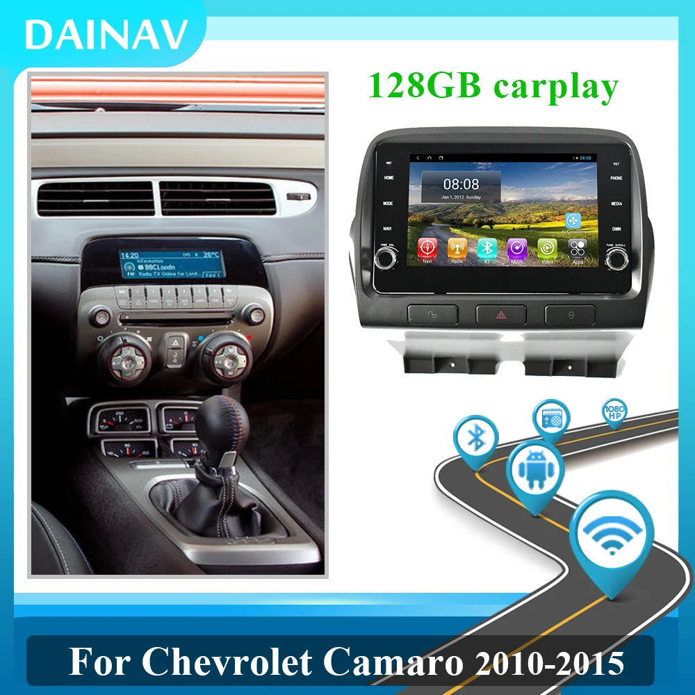 128G 2 Din Stereo Sprejemnik Avto GPS Navigacija Multimedijski predvajalnik DVD-jev Za Chevrolet Camaro LS 2010-Car Audio Stereo Radio