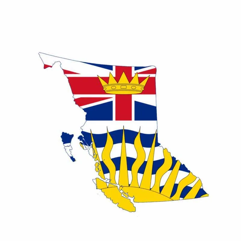 Visoka Kakovost Osebnosti Britanski Kolumbiji, v Kanadi, Avto Nalepke, Zastave Zemljevid Nalepko 12x11cm