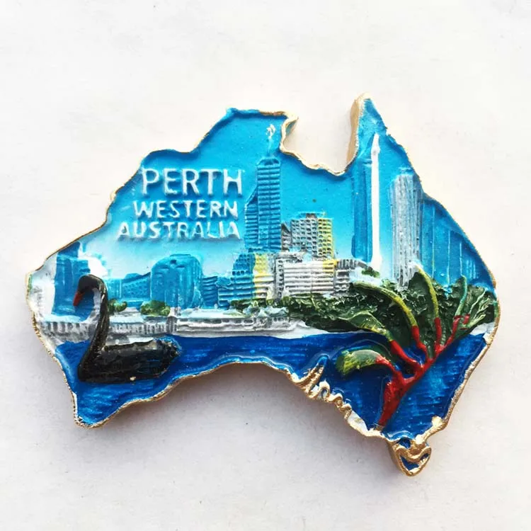 Avstralija Perth Ustvarjalne Zemljevid Hladilnik Magnet Znanih Landscap Hladilnik Nalepke Sodobni Domači Kuhinji Dekor Darilo