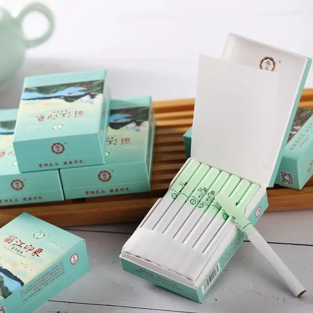 10 Paketi Kitajska Puer Čaja Dim, Kitajska Temno Čaj,z Chrysanthemum,Kot Nadomestek za Tobak Zeliščni Čaj Cigaret Brez Nikotina
