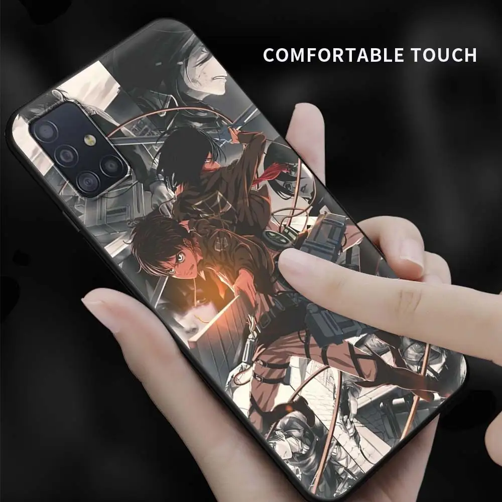 Napad Na Titan Anime Luksuzno Mehko Ohišje za Samsung Galaxy A32 A51 A71 A21s A31 A41 5G Kvantni Telefon Kritje Lupini Silikonski Coque