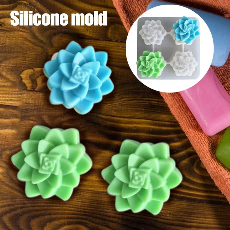 Vroče XD-Sočne Rastline Cvet Glycerin Ročno izdelana Mila 3D Plesni, Silikonsko Plesni, Hrana Silikona, ki je Primerna za Torto Dekoracijo,