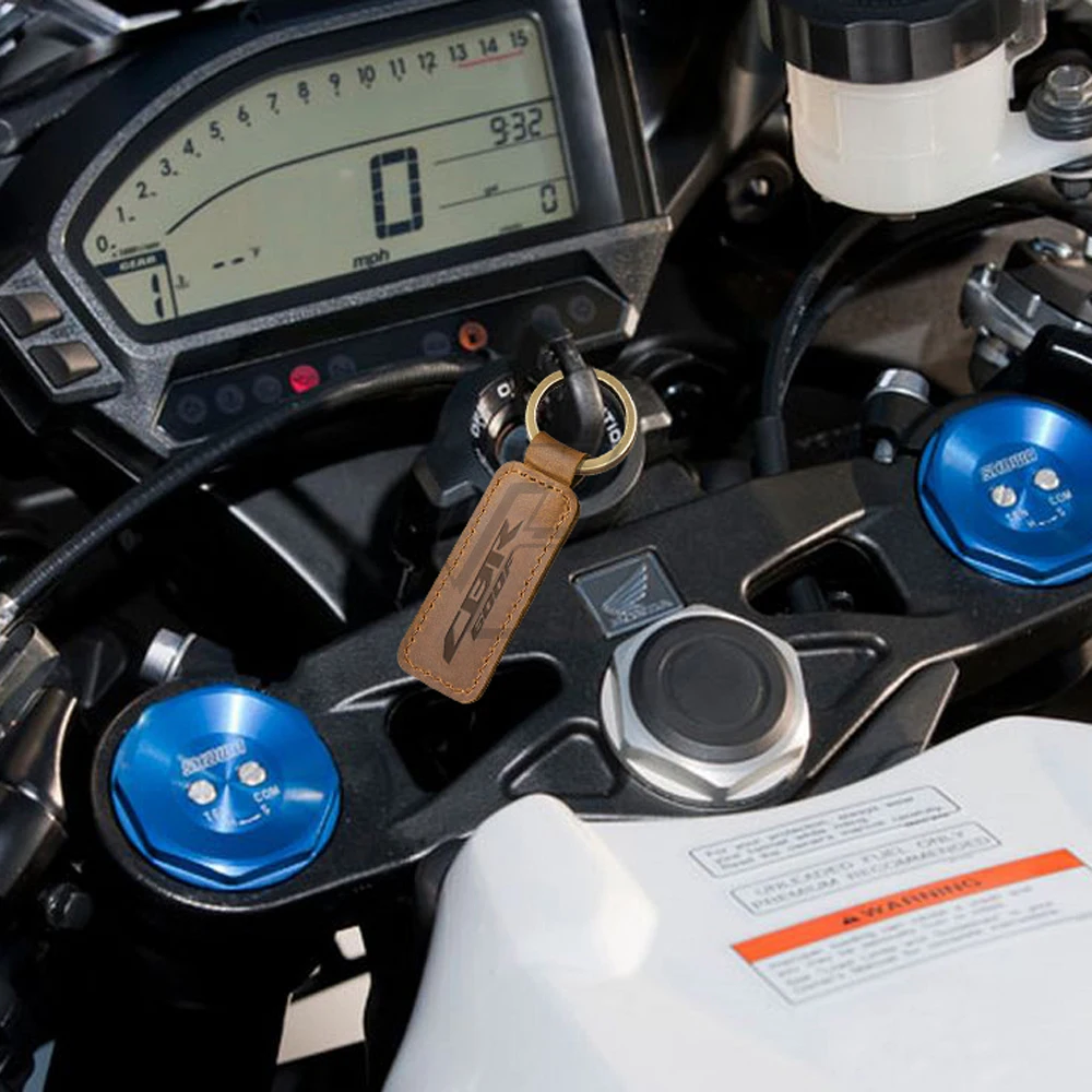 Motorno kolo Keychain Cowhide Key Ring Primeru za Honda CBR600F CBR 600F Motocikla Ključ