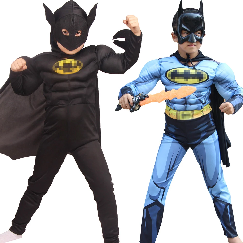 Halloween Animel Oblačila Otroci Fantje Mišice Z Masko In Ogrinjalo Batboy Fancy Človek Obleko Junakov Obleke Stopnji Uspešnosti Kostum