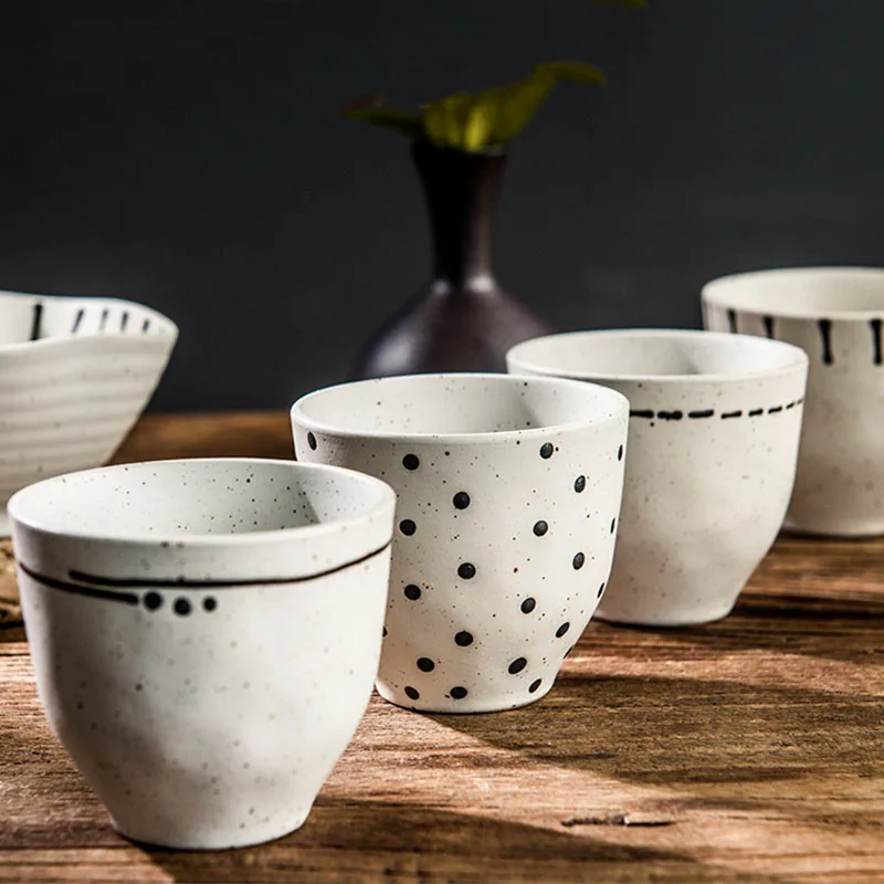 ANTOWALL Japonski Teacup Retro Gospodinjski Ustvarjalne Keramični Teacups Visoki Ravni Ljubitelje Pitje Skodelice
