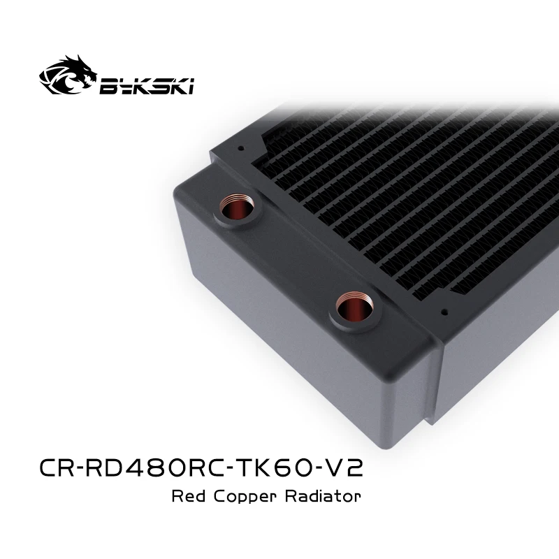 Bykski Radiator 480 60 mm, Rdeči Baker/ 3 Plasti 14 FPI / 120mm Ventilator Računalnika, Vodno Hlajenje Liquild Hladilnik Zapored, CR-RD480RC-TK60-V2