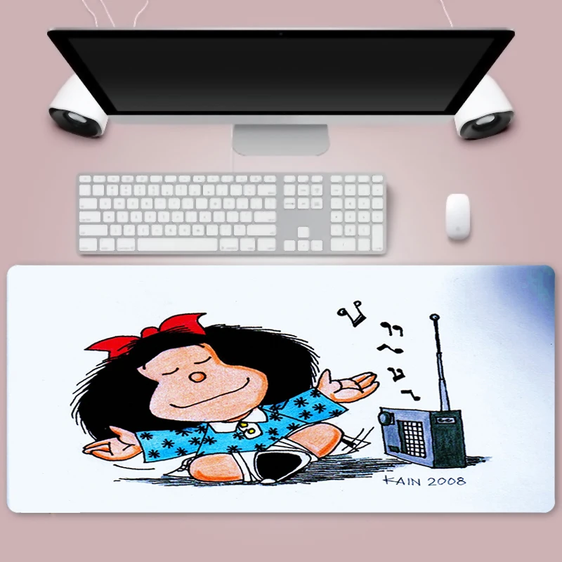 Mouse pad 90*40 cm Anime Gaming XL Velike Mousepad Igralec Urad Računalniška Tipkovnica Mat overwatch Risanka Mafalda