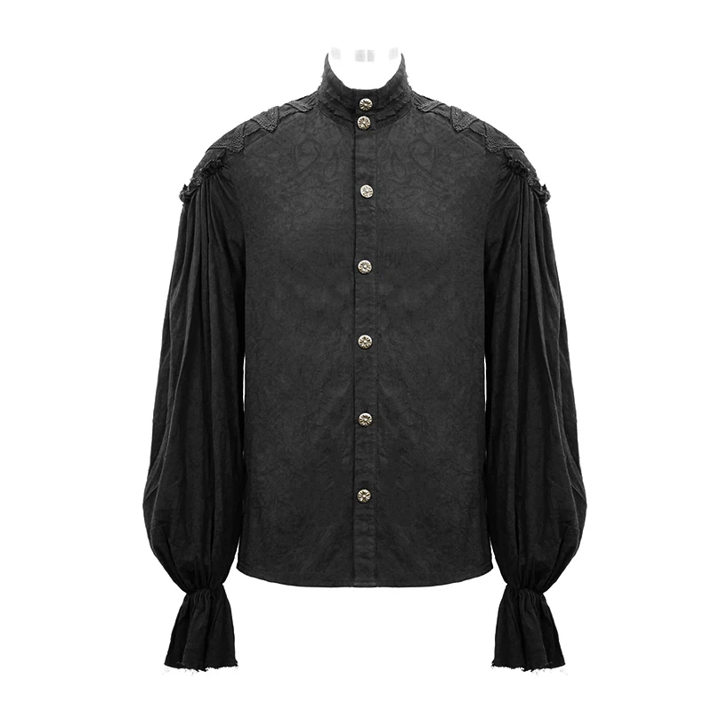 Hudič Moda za Moške Gotike Lantem Dolg Rokav Bluze Tiskanje, Vzorec Formalnih Zvečer Večerja Slavnostna Obleka Majice