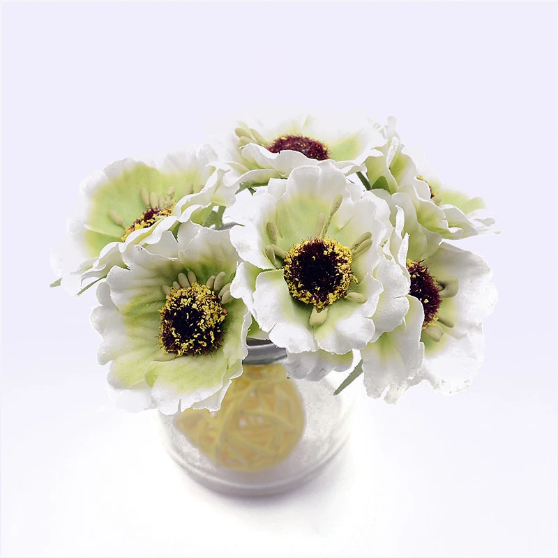 Hydrangea 6PCS/Veliko Poročni Šopek DIY Valentinovo Doma Dekoracijo Umetnih Cvet Za Poroko Svile Cvet Sončnice Stranka