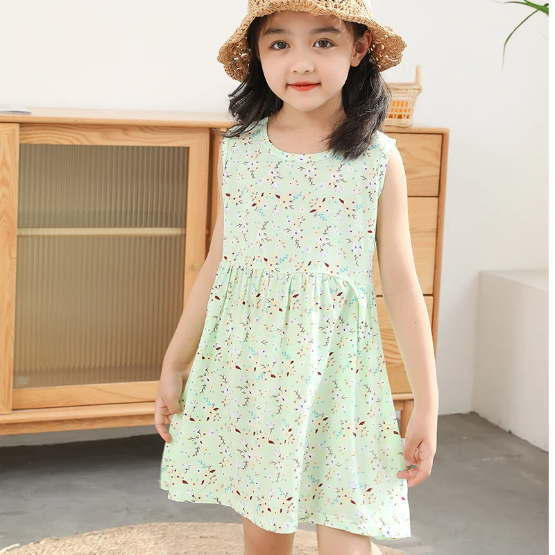 Dekleta Obleko Otroško Oblačila, Casual Princesa Obleke Otroci Poletje Plaža Obleko Dihanje Mehko Moda Cvetlični Lep Spodbujanje