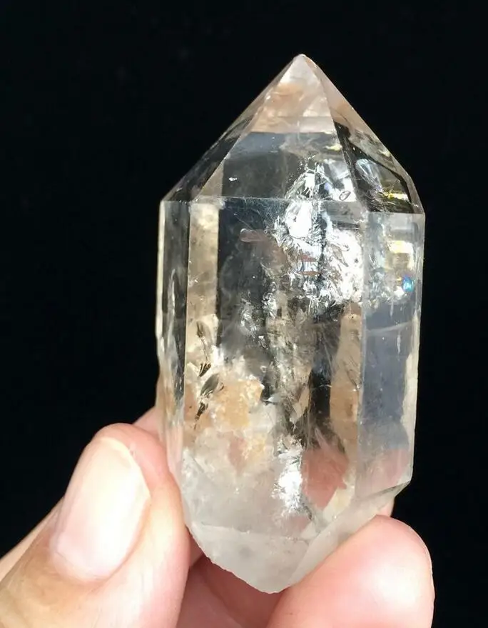 Herkimer – pointe de cristal diamant 45 g, spécimen minéral de qualité supérieure
