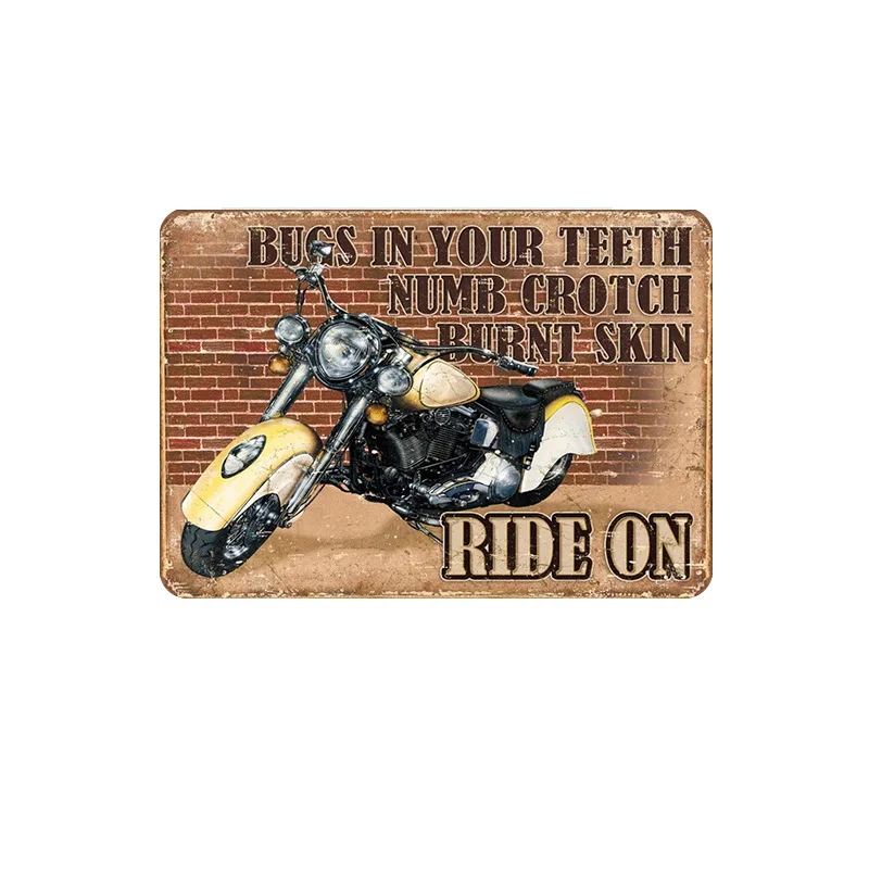 Tin Prijavite Kovinske Plošče Plošče Motocikel Plakat Bar Cafe Motornih Klub Dekoracijo Sten Retro Klasična Pin Up Umetnosti Železa Ploščo Slike