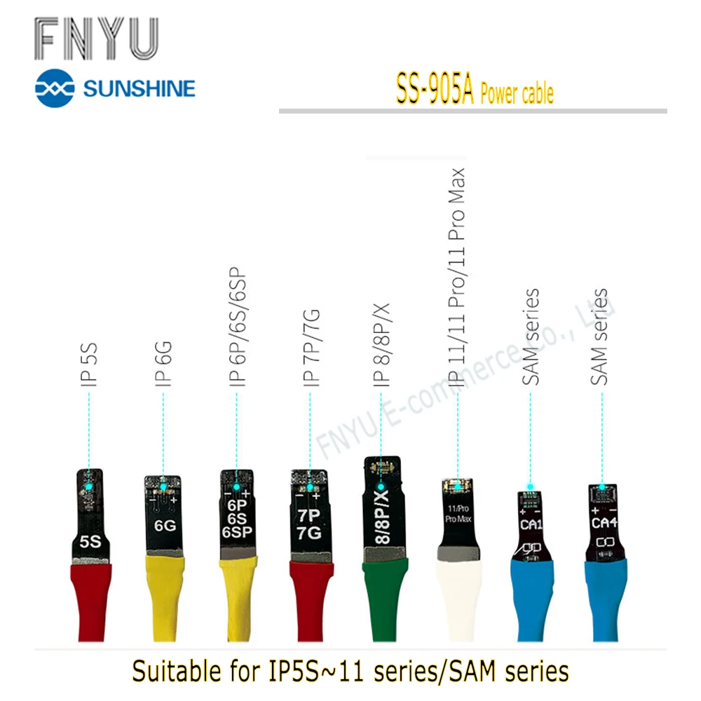 SS-905A Napajalni kabel za IP 5S - 11 Pro MAx / SAM serije vgrajeni originalni čipu IC, Mobilni telefon popravila namenski napajalni kabel