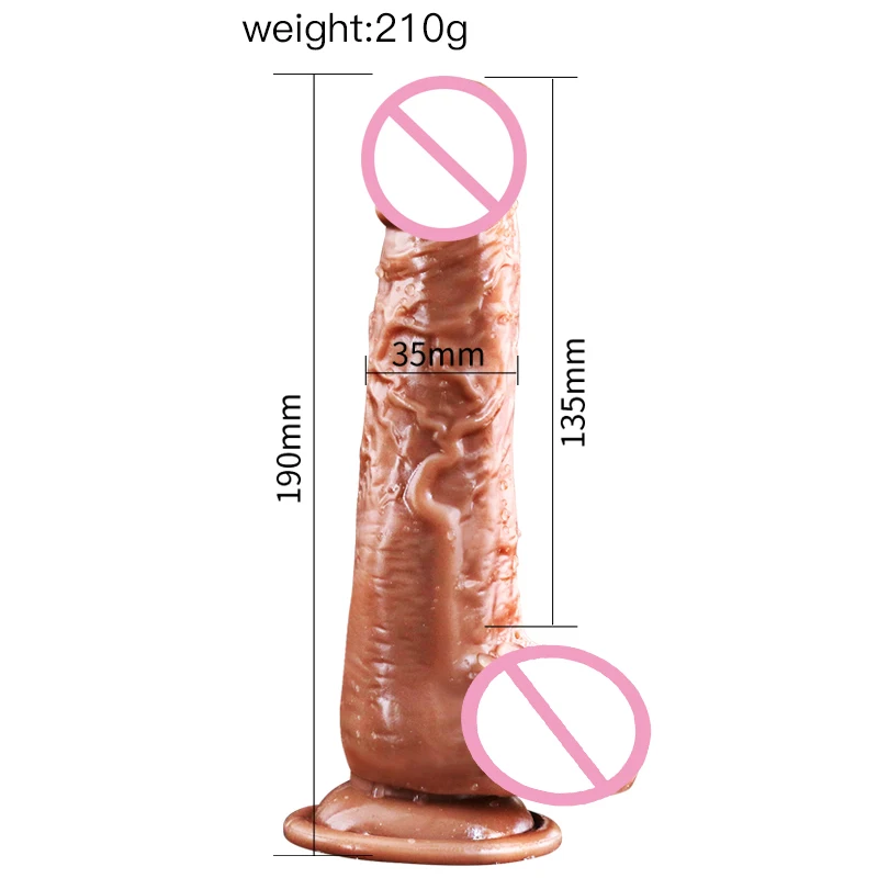 Novo 7.48 Palčni Realistični Vibrator, Dildo Prostoročno Teleskopsko Samodejno opozarjanje z vibriranjem za Ogrevanje Thrusting Penis G-spot Sex Igrača Za Ženske