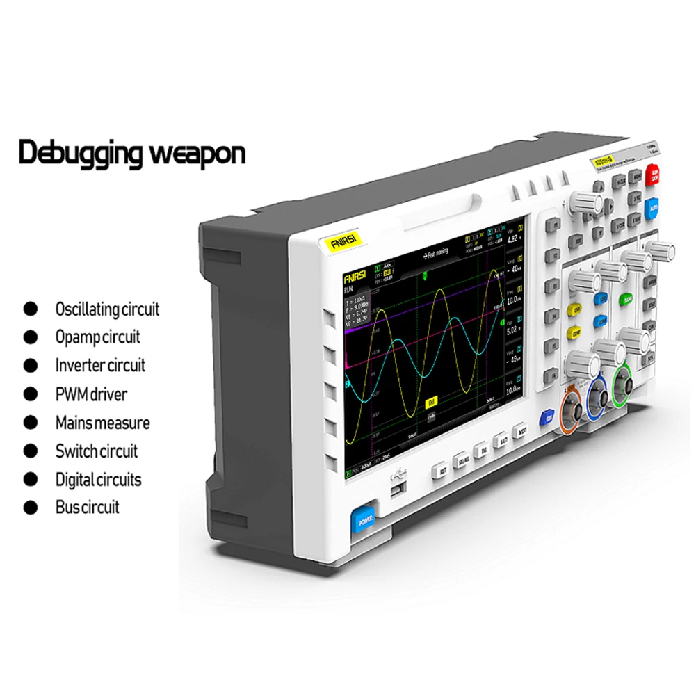 FNIRSI-1014D Oscilloscope 2 V 1, Dual Channel Vhod Signal Generator 100MHz* 2 Ana-log pasovne širine 1GSa/s Hitrost Vzorčenja