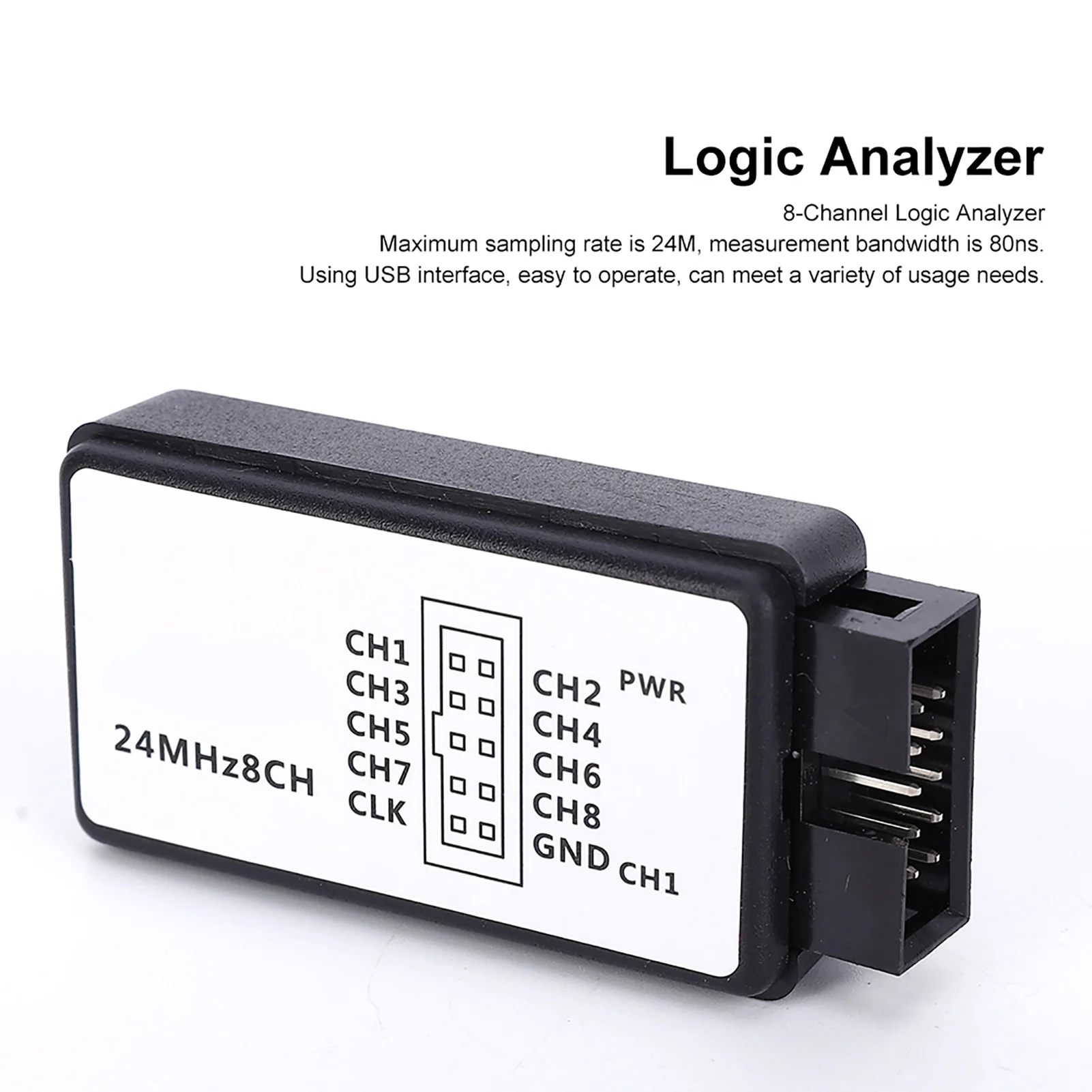 LA1002 Mini Prenosni USB 5MHz 24M 8 Kanal Logic Analyzer Napravo, Komplet s Kabli