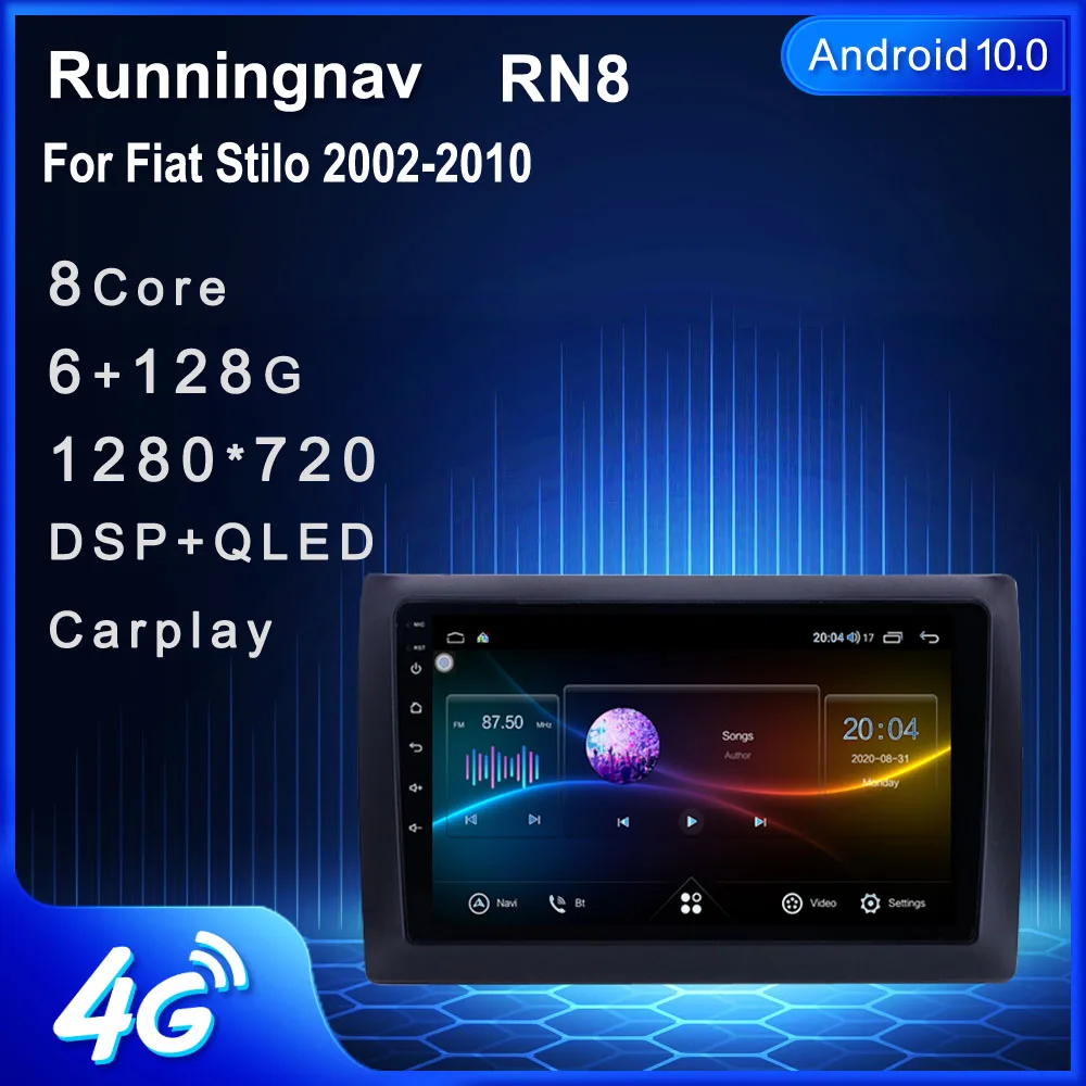 4G LTE Android 10.1 Za Fiat Stilo med 2002 in 2010 naraščal Avto Radio Večpredstavnostna Video Predvajalnik Navigacija GPS RDS št dvd