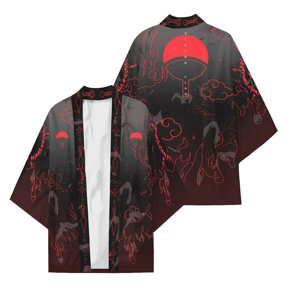 Anime Uchiha Hatake Plašč Uzumaki Klan Značko Kimono Jopico Haljo Cospaly Kostum Tiskanja Priložnostne Plašč