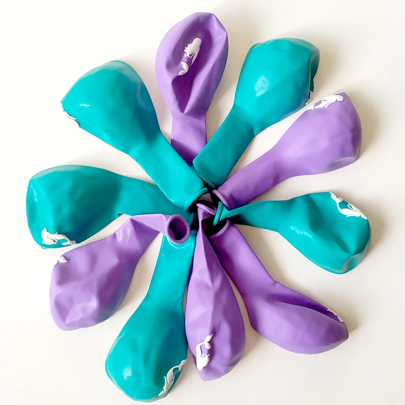 10pcs morska deklica Latex Baloni Tiffany Modra Vijolična 10palčni 2.2 g Balon Otroka Rojstni dan Ocean Temo Stranki Dekoracijo Igrača Dobave
