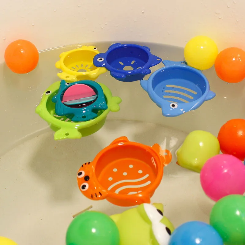 6Pcs/komplet Dojenček Float Vode Klasičnih Kopanje, Plavanje Izobraževalne Igrače Za Otroke Plastičnih Ribe Živali Smešno Igri Za Kopalnico