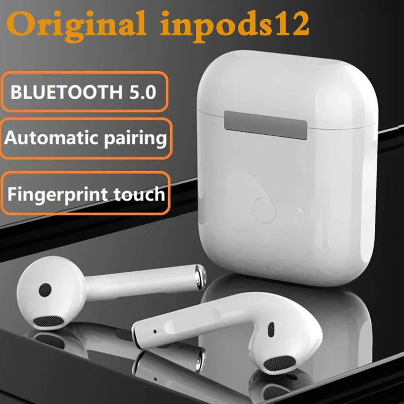 Brezžične Slušalke inPods 12 Dotik Tipka Bluetooth 5.0 Šport Stereo Slušalke Za iphone Xiaomi Huawei Samsung Pametni Telefon