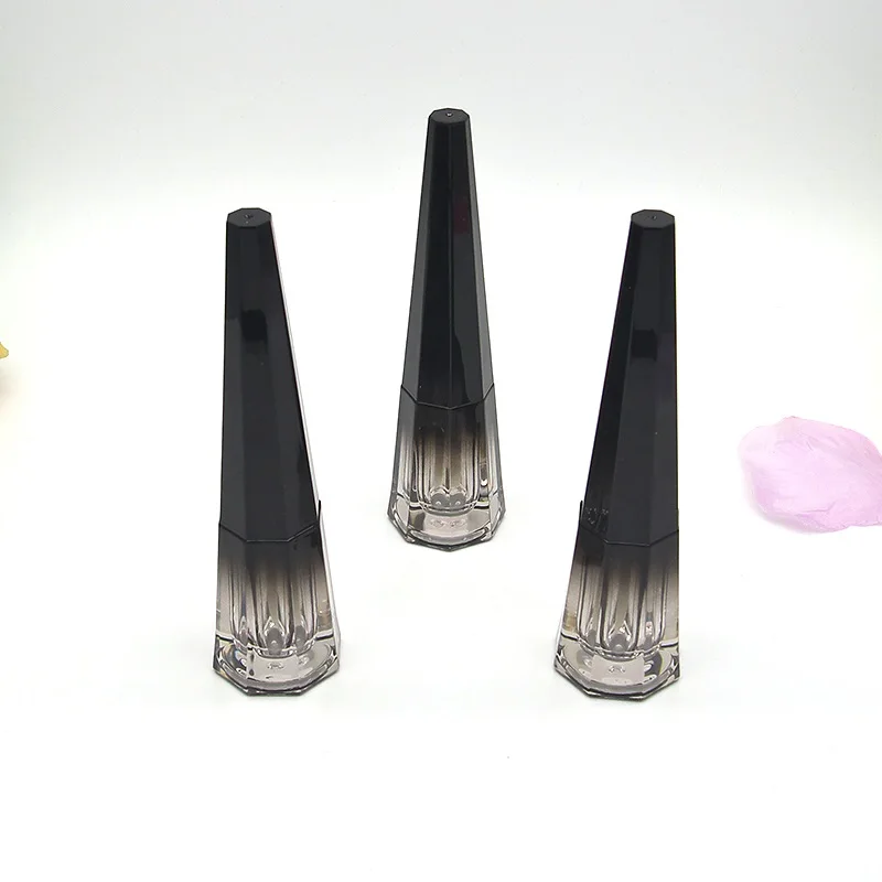 3ml cone oblike ustnic cev lip gloss cev s črnim pokrovom za ustnice olje/lip gloss kozmetične embalaže