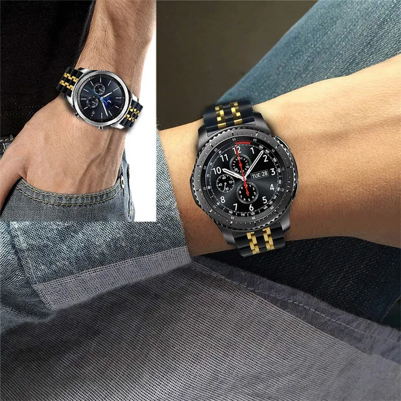 20 mm, 22 mm, iz Nerjavnega Jekla Watchband Za Samsung Galaxy Watch 3 45mm Prestavi s3 46mm 42mm GT2/2e/Pro za Amazift GTS Kovinska Zapestnica