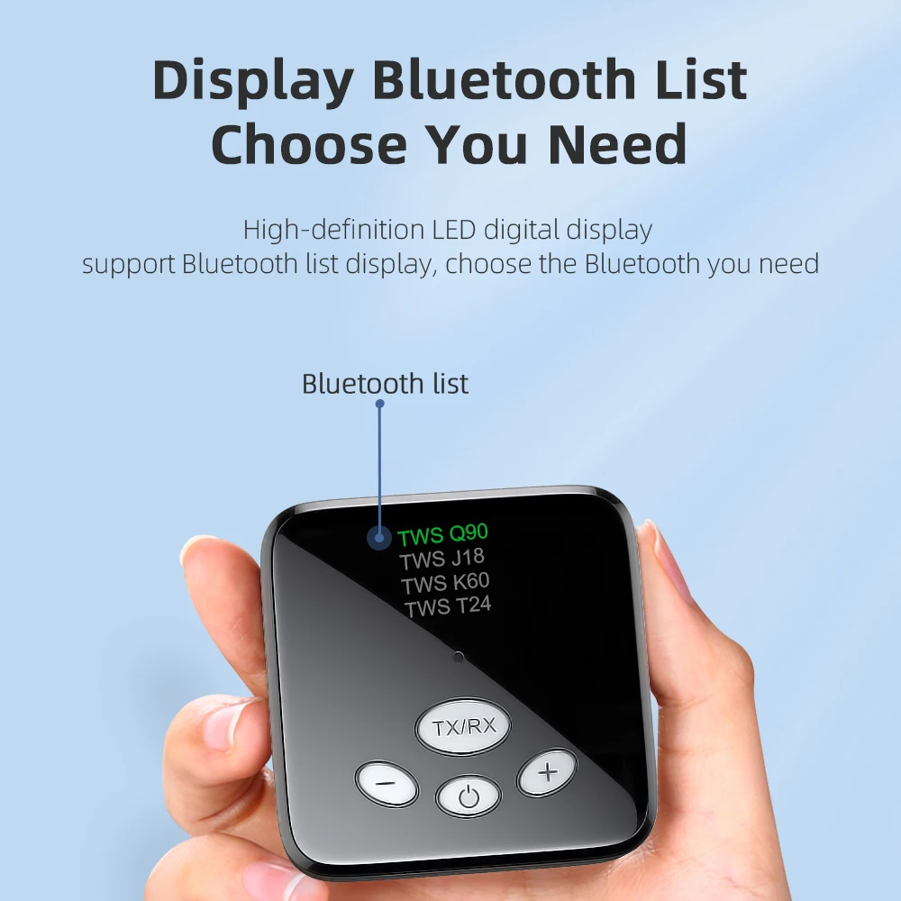 Essager Bluetooth Oddajnik Sprejemnik 3.5 mm Jack, Bluetooth 5.0 Aux Zvok Brezžični vmesnik Za PC TV Slušalke Avto Računalnik