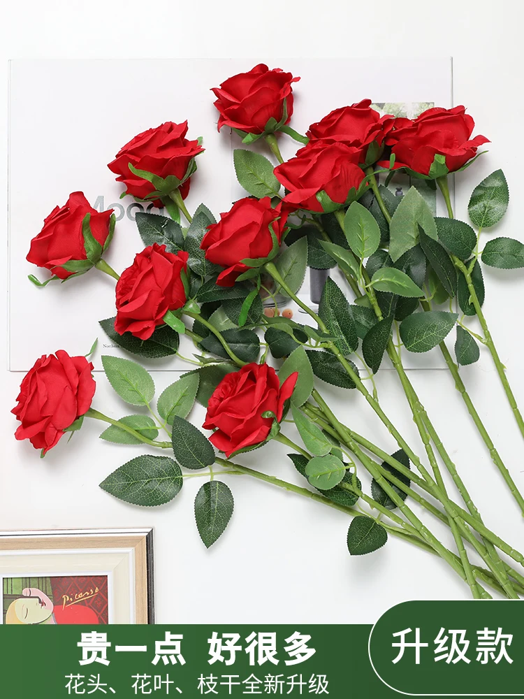 Simulacija Vrtnice Dnevna Soba Dekoracijo Valentinovo Šopek Jedilno Mizo En Ponaredek Cvet Okrasni Cvetlični Aranžma