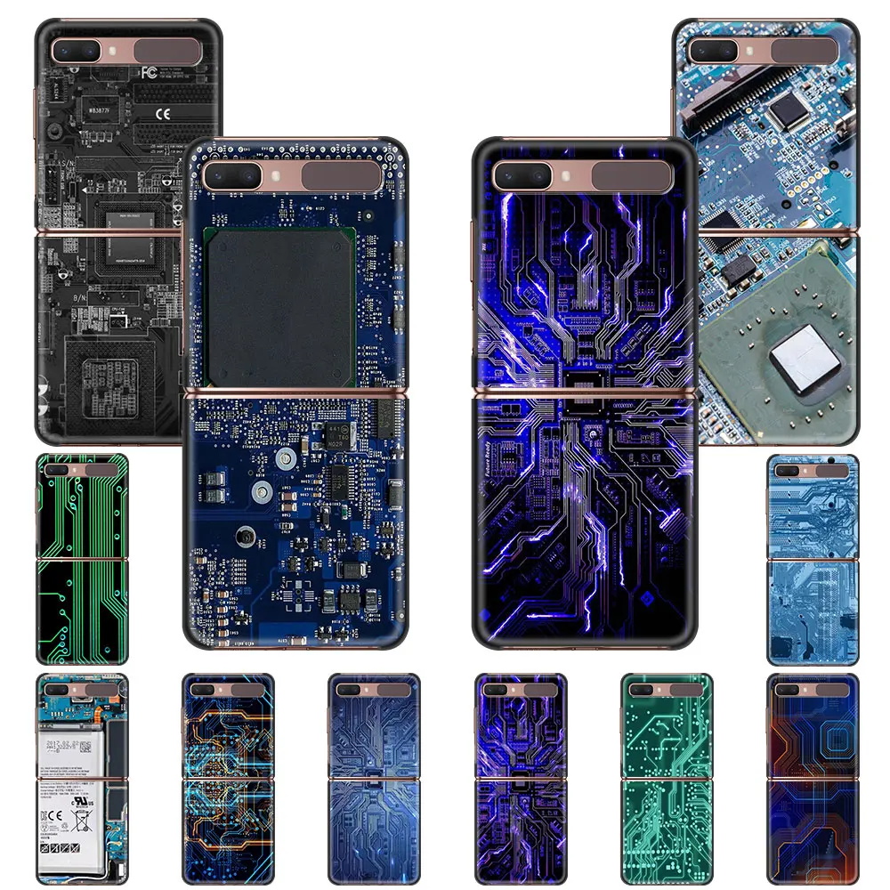 Matično ploščo računalnika odbor Črna Zložljiva Trdi Pokrovček Za Samsung Galaxy Ž Flip 5G PC Primeru Mobilni Telefon ZFlip Za 6,7