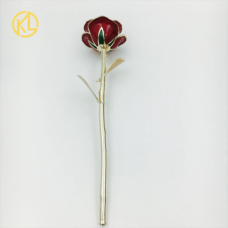 11 Centimetrov, Pravi Rose Kratki 24K pozlačeni Rdeče Konzervirane Rose cvet z Lepo Darilo škatle za poročni Valentinovo darila