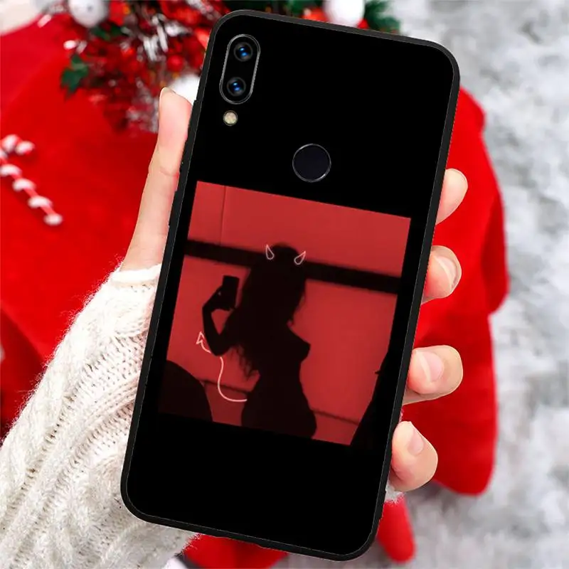 Rdeča Seksi Hudič ženska, dekle vijolično Primeru Telefon Za Xiaomi Redmi opomba 7 8 9 t k30 max3 9 s 10 pro lite