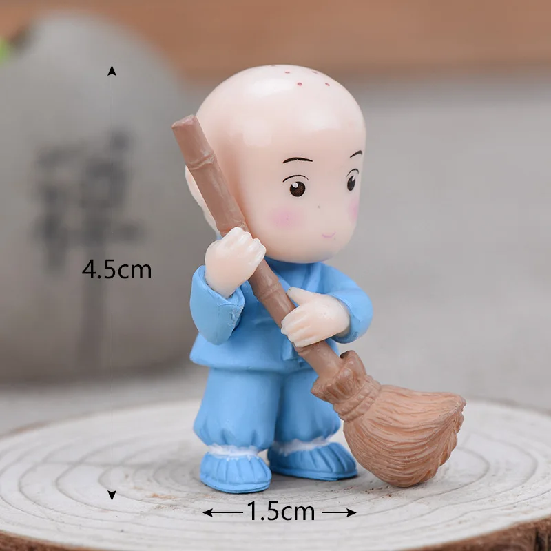 4PCS Menihi Model Kitajskega Budističnega Figur Risani Lik Pravljice Vrt Doma Miniaturni Okras za Mizo Dekoracijo Dodatki