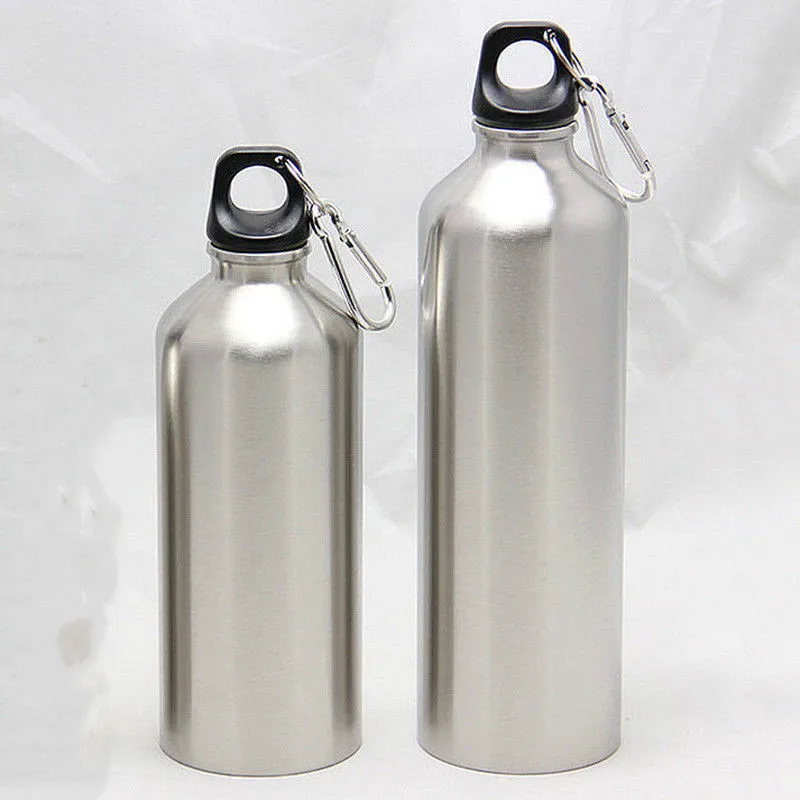 Srebro 750 ML/500 ML Steklenice za Vodo iz Nerjavečega Jekla Dvojno Vakuumsko Izolirani Steklenico Šport Pitne Vode Steklenice s Pokrovom Vrv