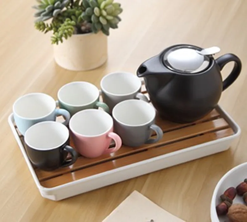 1300ML Bambusa Čaj Pladenj-Japonski imitacije keramike Čaj, Set za Odtok Vode za Shranjevanje Čaja Pladenj -Sobno Čaj Odbor-Kitajski Čaj Orodja