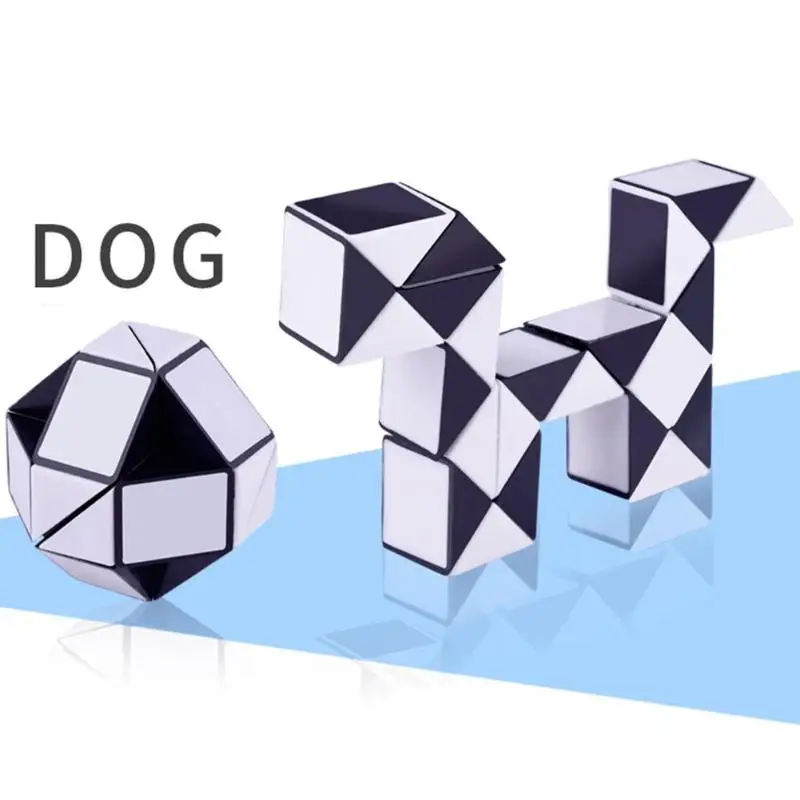 24 Blokov Različnih Čarobno Vladar 3D Twisted Zložljiva Kocka Igrača IQ Logiko Možganov Teaser Igrača Izobraževalne Igrače Tlaka