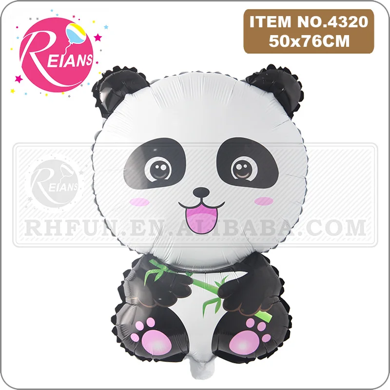 Risanka Panda Folija Baloni China National Treasure Happy Birthday stranka dekor nosijo živali, otroci balonom globos Helij žogo