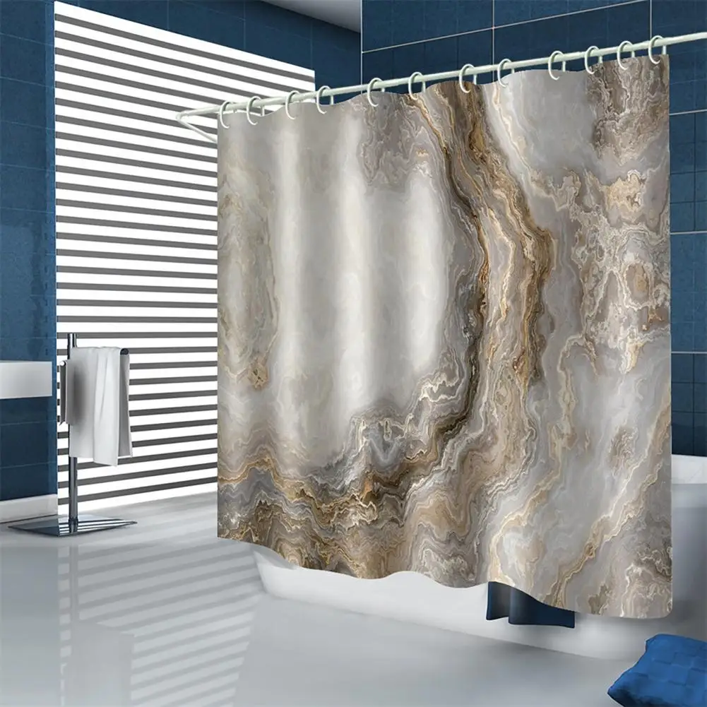 3D barvno črnilo in marmorja tiskanje Skandinavski slog tuš zavesa set kljuko naravne krajine doma dekoracijo kopalnica zavese