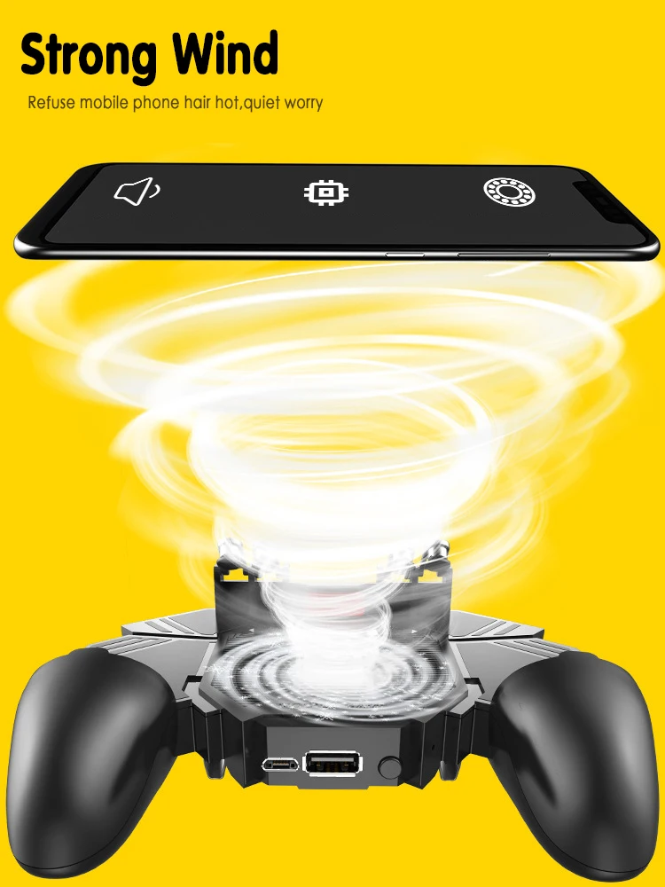 AK77 Telefon, Hladilnik, Ventilator Krmilnik za Igre Grip 6 Prst Sproži Palčko Za PUBG USB Polnjenje Za IPhone 12 Pro Max Za Xiaomi 11